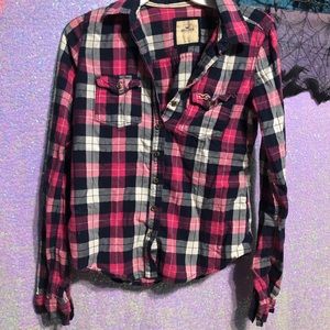 3/$8 Hollister pink plaid